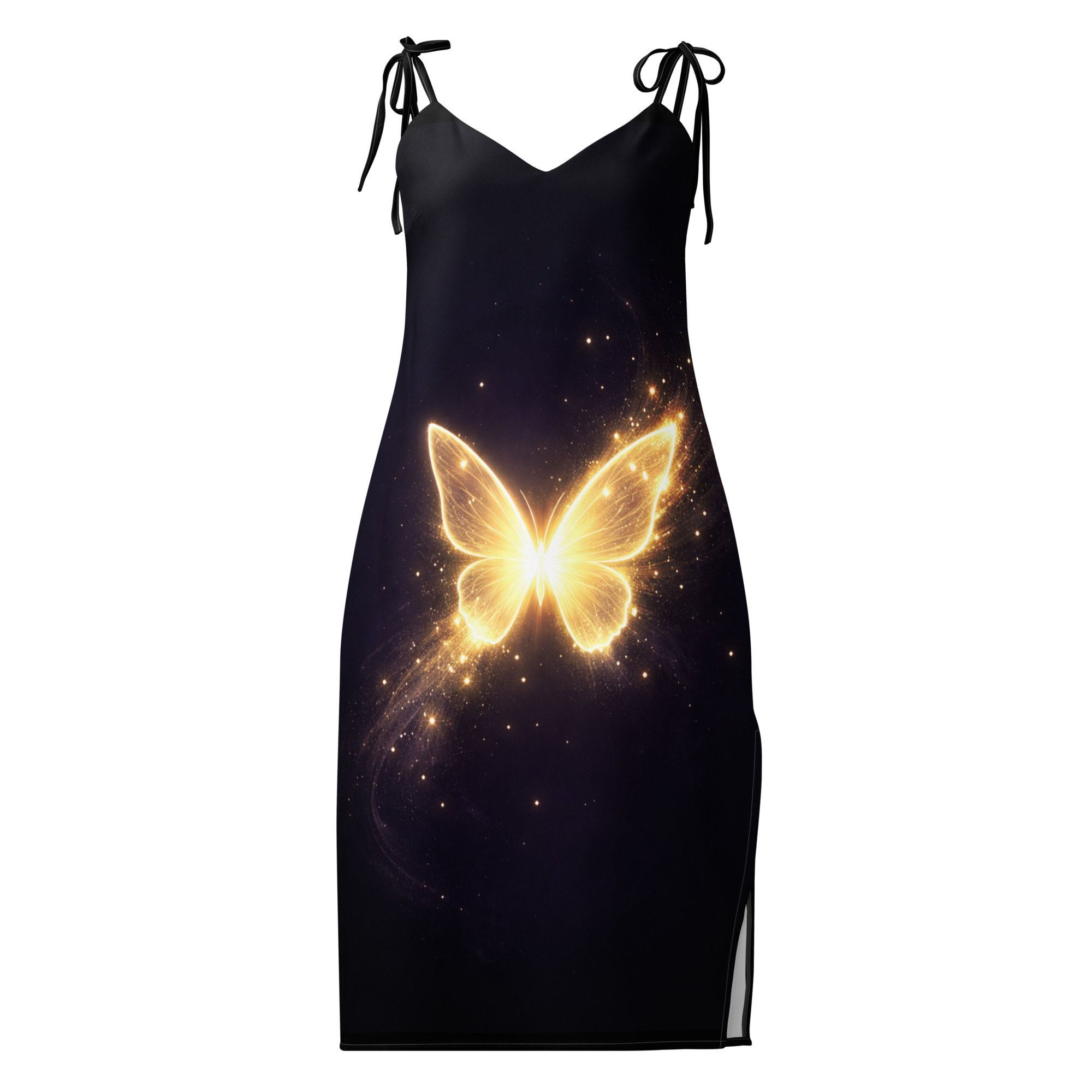 Tie-strap midi dress - Image 2