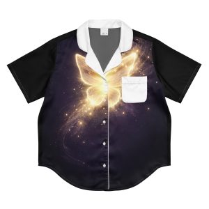 All-over print women’s short sleeve pajama top